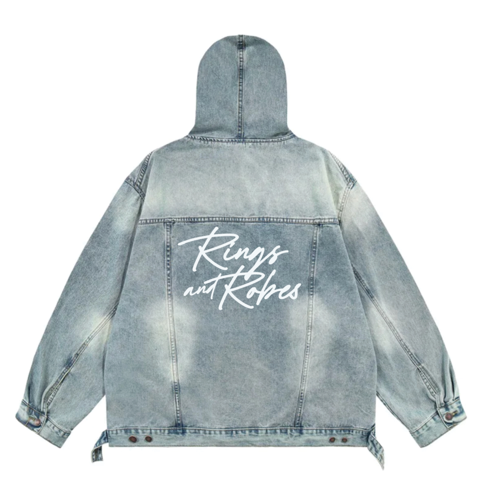 Denim Hoodie Pullover - Break the Script – Rings And Robes